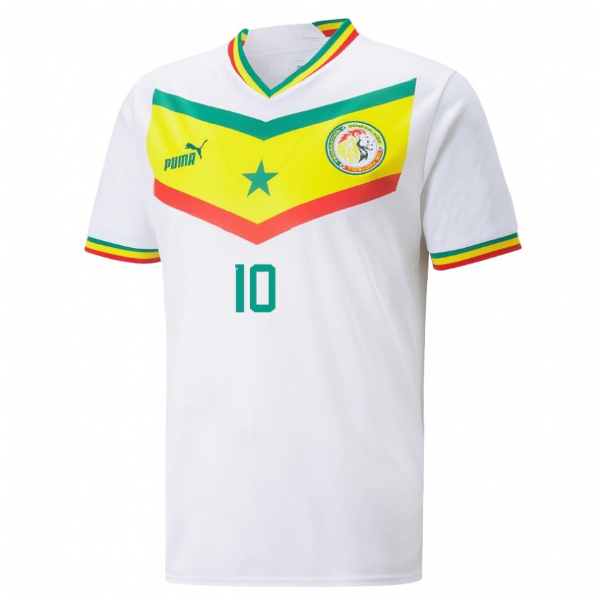 Gyermek Szenegáli Ibrahima Drame #10 Fehér Hazai Jersey 22-24 Mez Póló