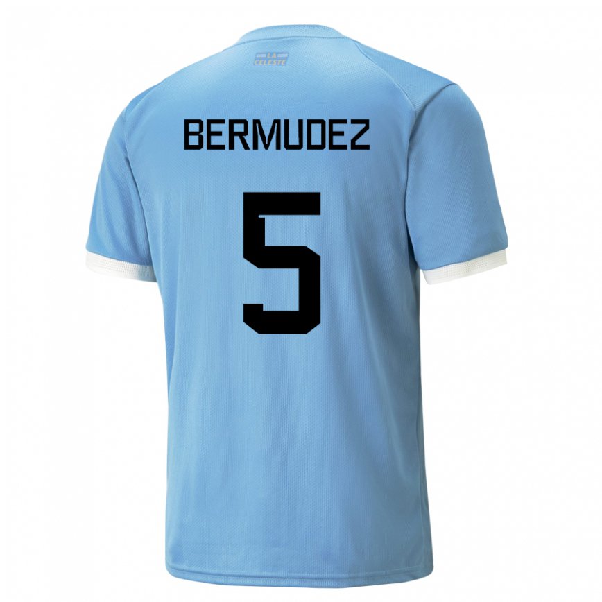 Gyermek Uruguayi Karol Bermudez #5 Kék Hazai Jersey 22-24 Mez Póló