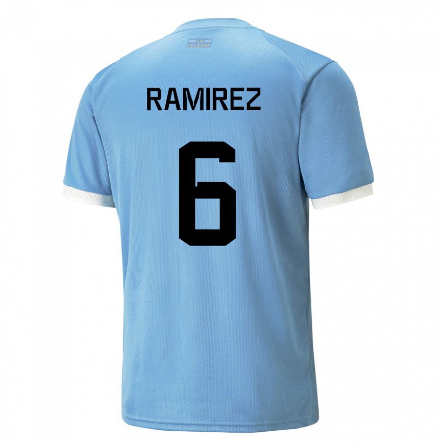 Gyermek Uruguayi Sindy Ramirez #6 Kék Hazai Jersey 22-24 Mez Póló