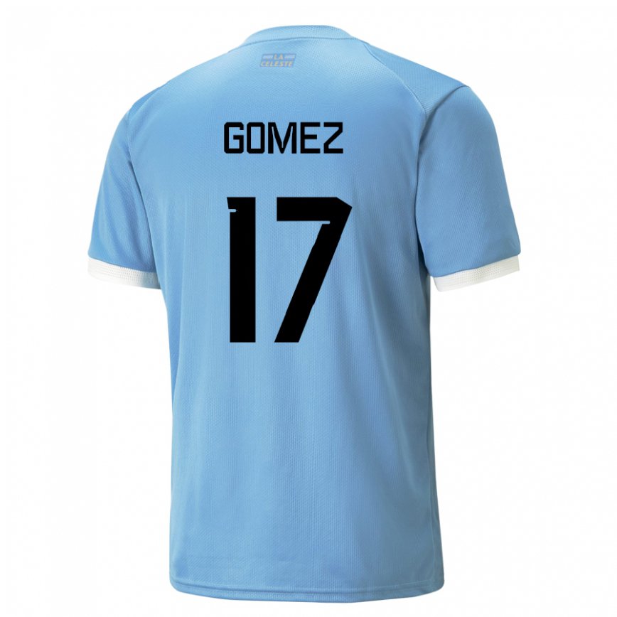 Gyermek Uruguayi Cecilia Gomez #17 Kék Hazai Jersey 22-24 Mez Póló