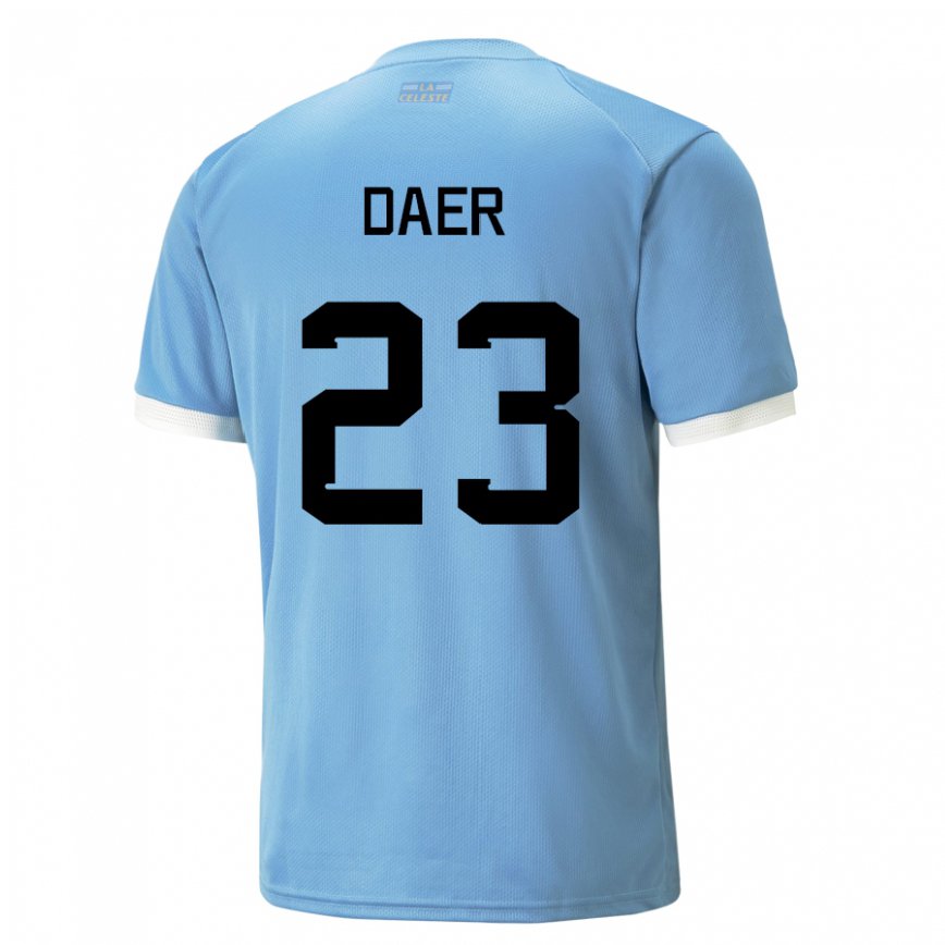 Gyermek Uruguayi Zulma Daer #23 Kék Hazai Jersey 22-24 Mez Póló