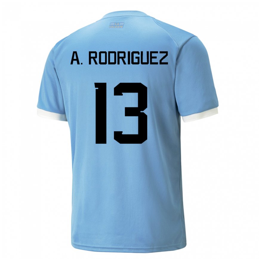 Gyermek Uruguayi Agustin Rodriguez #13 Kék Hazai Jersey 22-24 Mez Póló