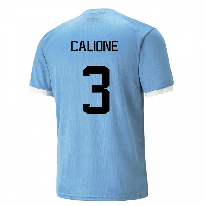 Gyermek Uruguayi Paolo Calione #3 Kék Hazai Jersey 22-24 Mez Póló