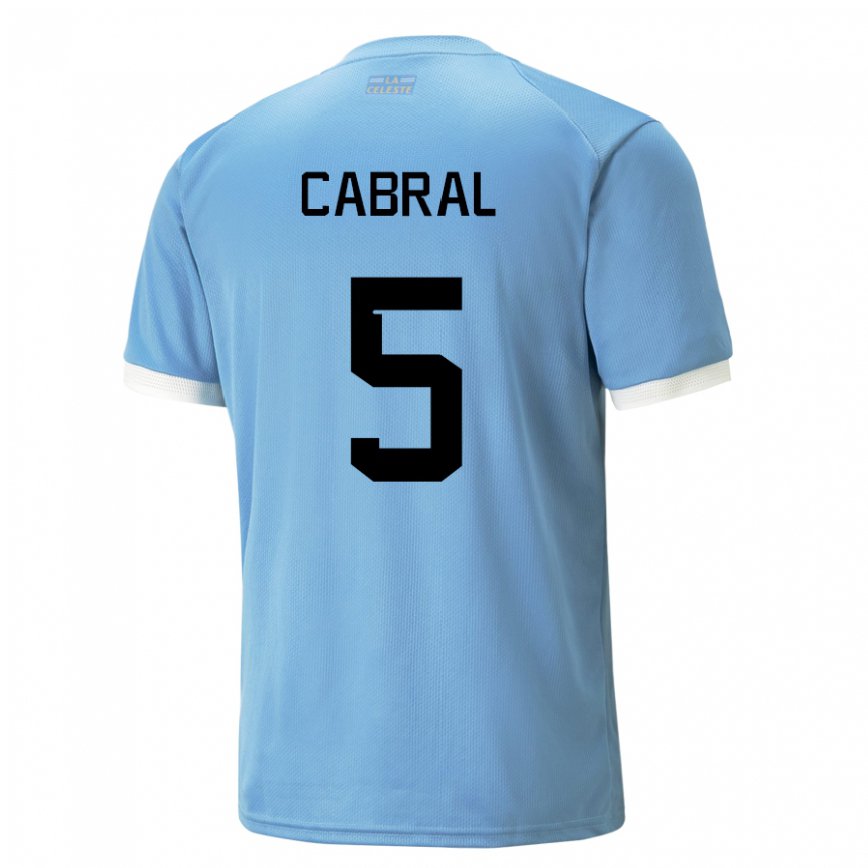 Gyermek Uruguayi Maximo Cabral #5 Kék Hazai Jersey 22-24 Mez Póló