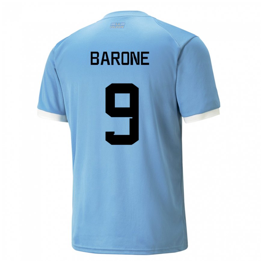 Gyermek Uruguayi Faustino Barone #9 Kék Hazai Jersey 22-24 Mez Póló