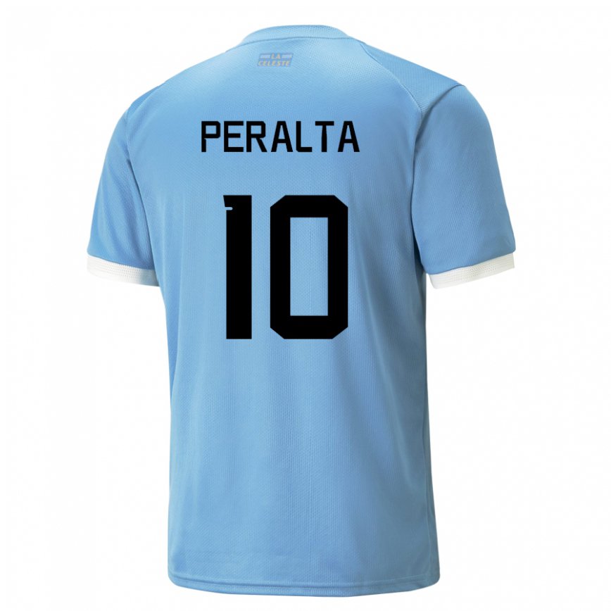 Gyermek Uruguayi Mateo Peralta #10 Kék Hazai Jersey 22-24 Mez Póló