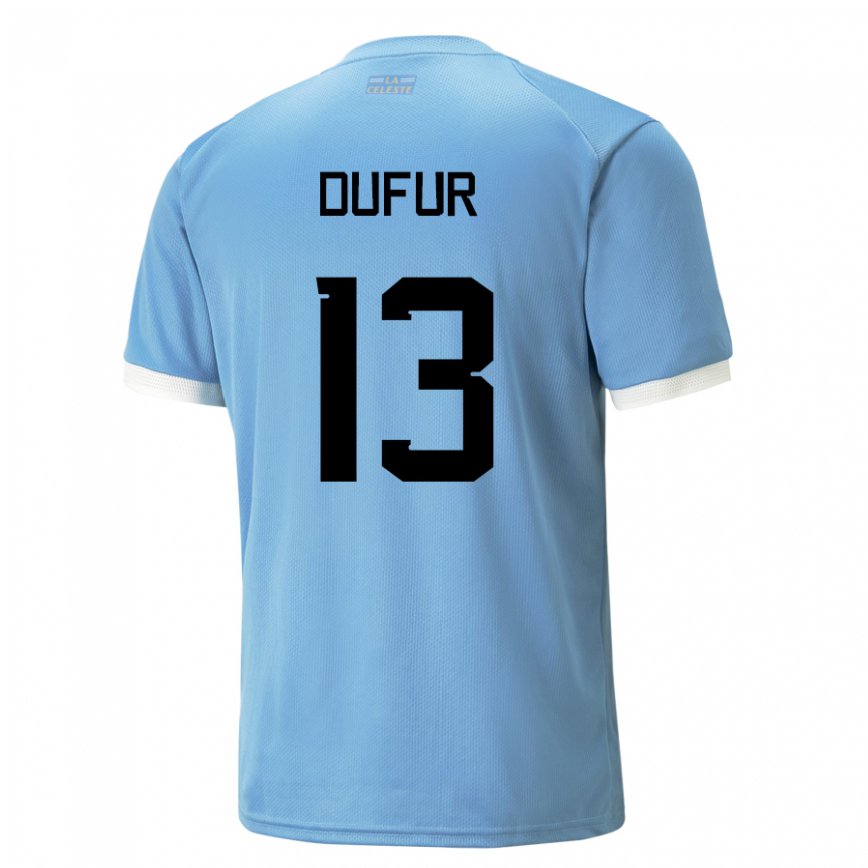 Gyermek Uruguayi Lautaro Dufur #13 Kék Hazai Jersey 22-24 Mez Póló