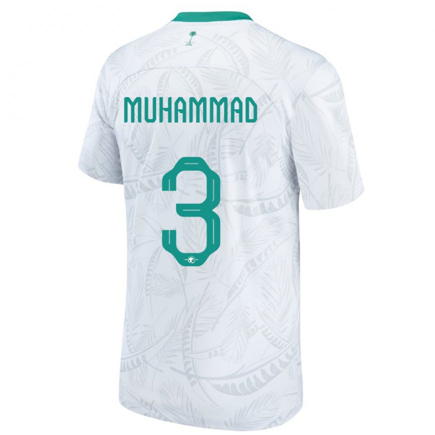 Gyermek Szaúd-arábiai Lin Muhammad #3 Fehér Hazai Jersey 22-24 Mez Póló