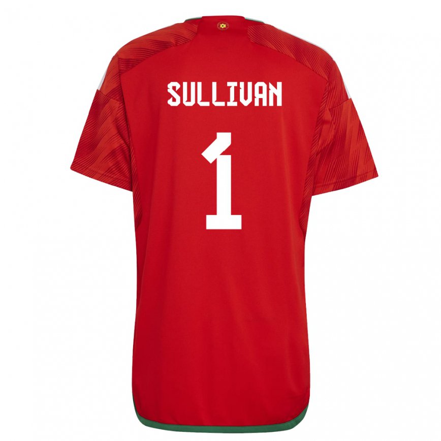 Gyermek Walesi Laura O Sullivan #1 Piros Hazai Jersey 22-24 Mez Póló