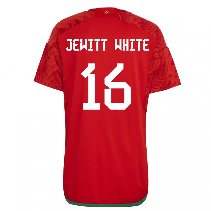 Gyermek Walesi Harry Jewitt White #16 Piros Hazai Jersey 22-24 Mez Póló