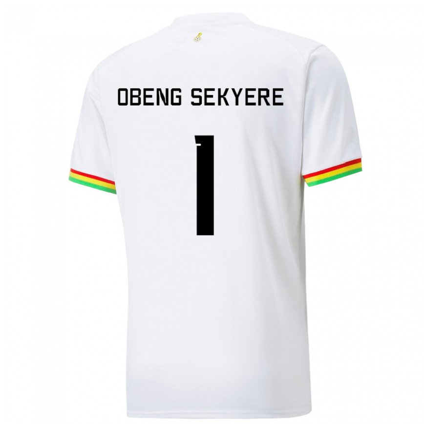 Gyermek Ghánai Gregory Obeng Sekyere #1 Fehér Hazai Jersey 22-24 Mez Póló