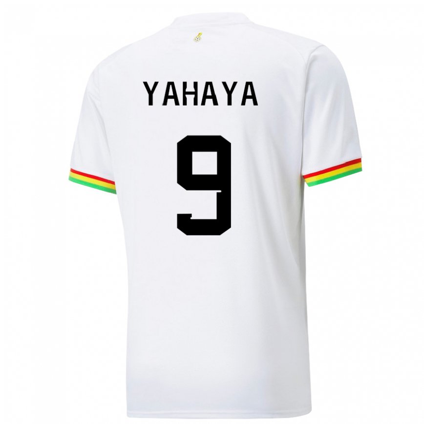 Gyermek Ghánai Mohammed Yahaya #9 Fehér Hazai Jersey 22-24 Mez Póló