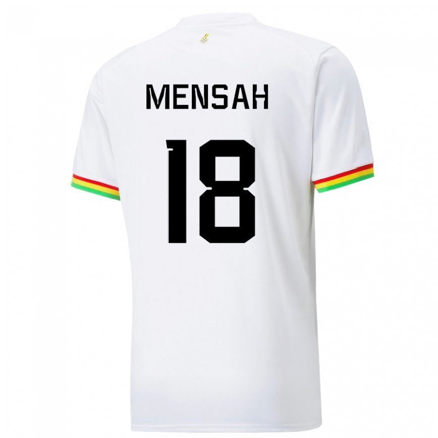 Gyermek Ghánai Isaac Mensah #18 Fehér Hazai Jersey 22-24 Mez Póló