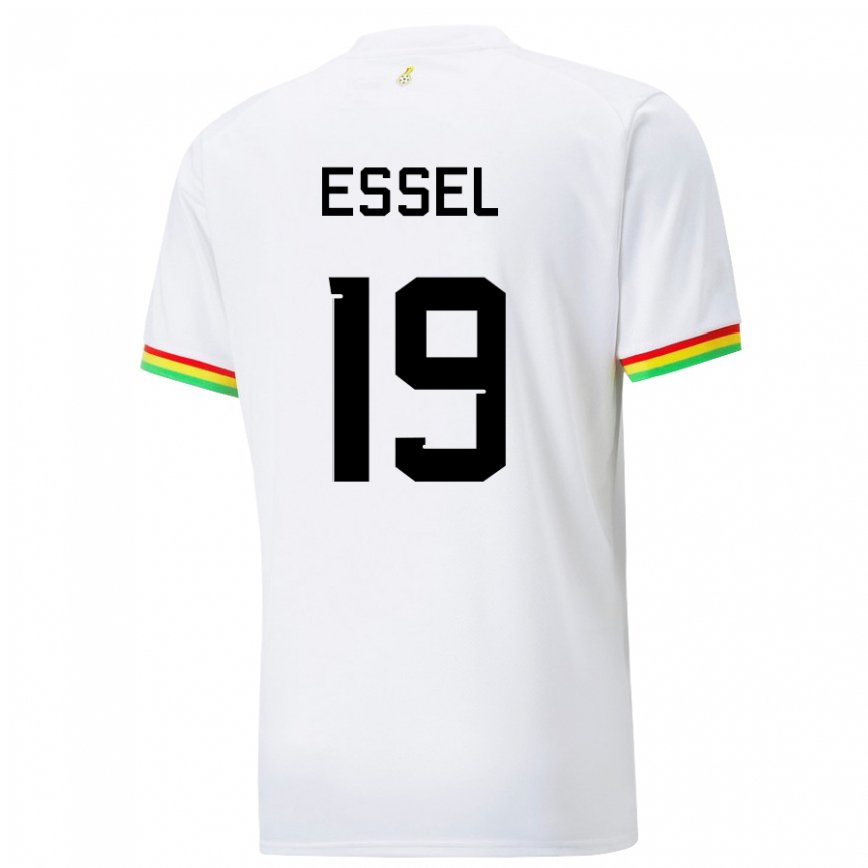 Gyermek Ghánai Aaron Essel #19 Fehér Hazai Jersey 22-24 Mez Póló