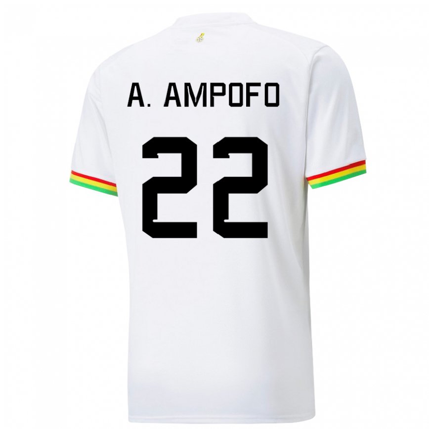 Gyermek Ghánai Eugene Amankwah Ampofo #22 Fehér Hazai Jersey 22-24 Mez Póló