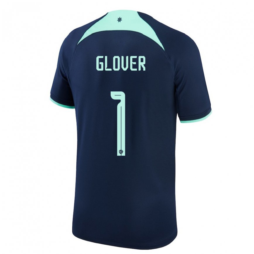 Gyermek Ausztrál Thomas Glover #1 Sötétkék Idegenbeli Jersey 22-24 Mez Póló