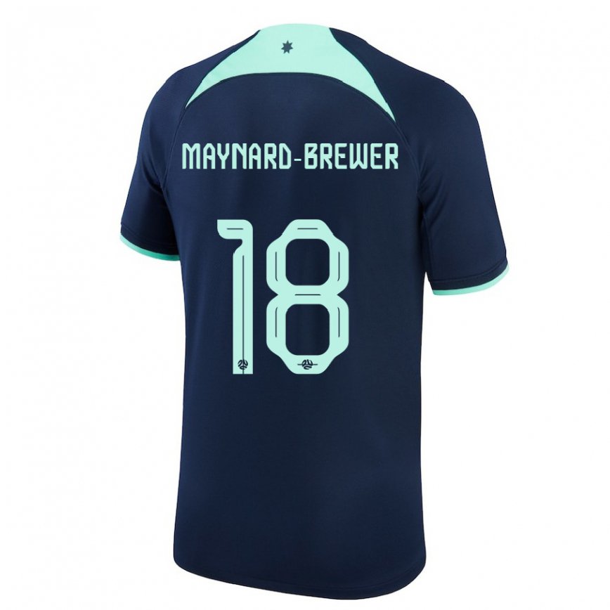 Gyermek Ausztrál Ashley Maynard Brewer #18 Sötétkék Idegenbeli Jersey 22-24 Mez Póló