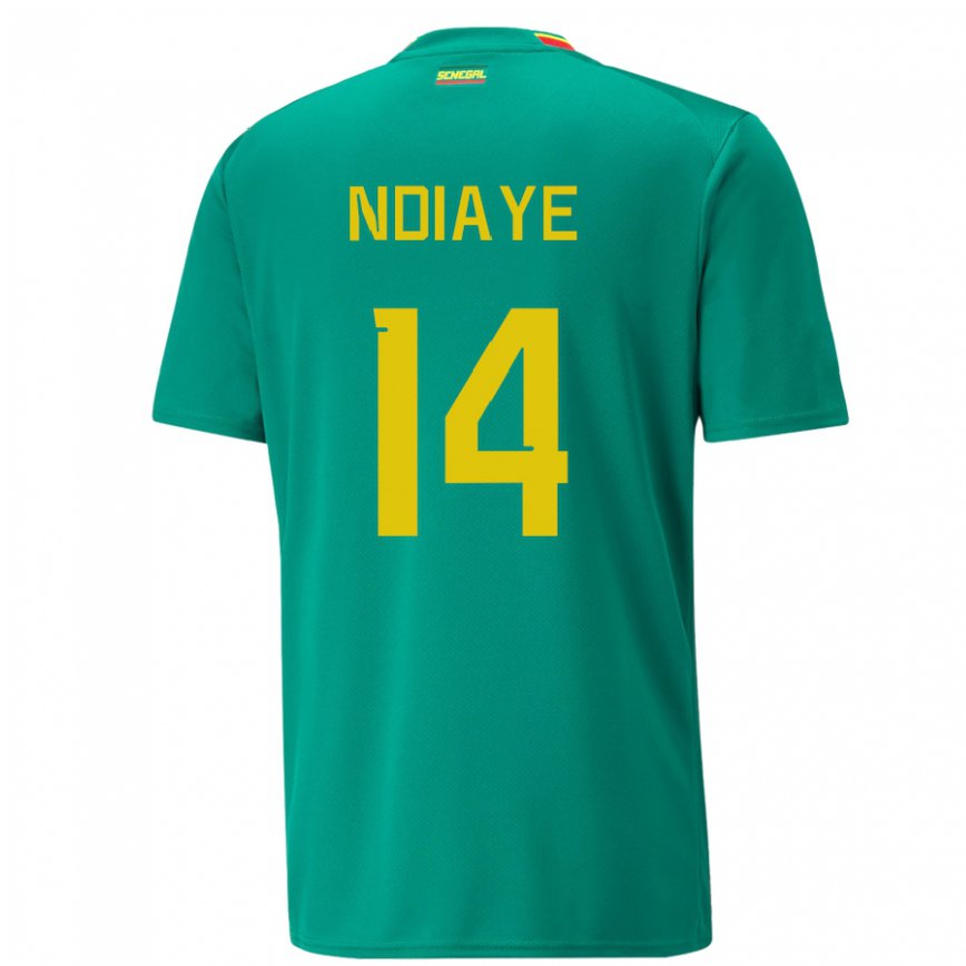 Gyermek Szenegáli Salimata Ndiaye #14 Zöld Idegenbeli Jersey 22-24 Mez Póló