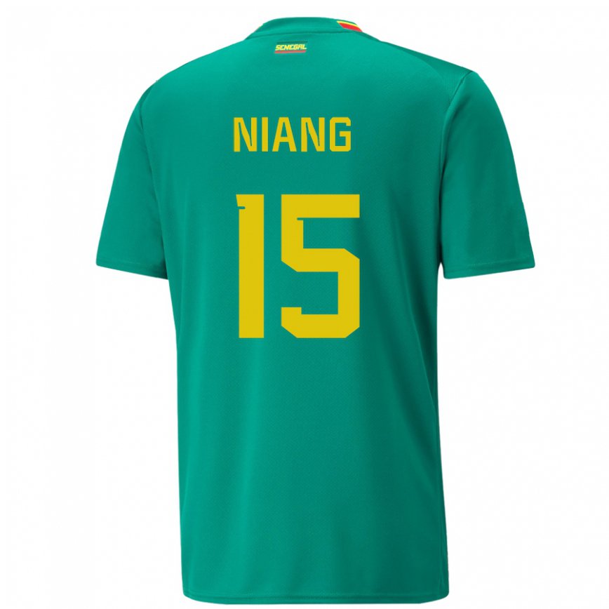 Gyermek Szenegáli Jeanne Niang #15 Zöld Idegenbeli Jersey 22-24 Mez Póló