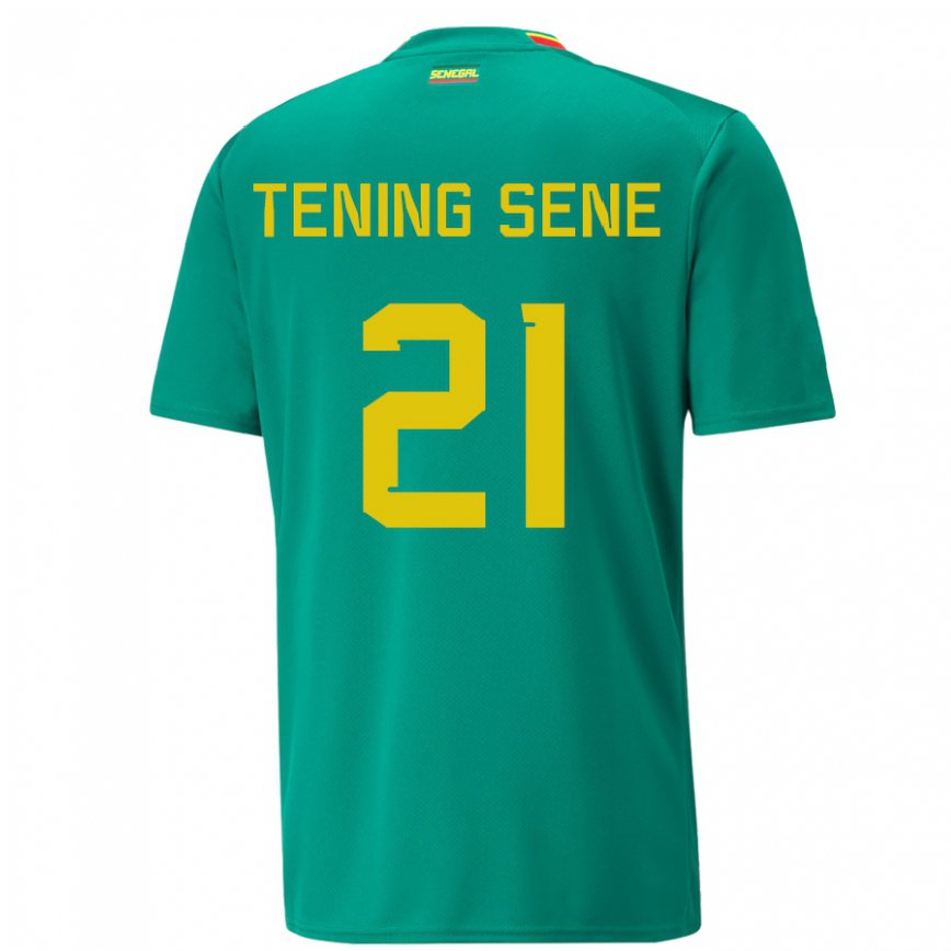 Gyermek Szenegáli Tening Sene #21 Zöld Idegenbeli Jersey 22-24 Mez Póló