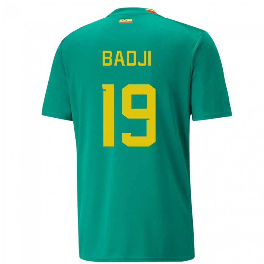 Gyermek Szenegáli Youssouph Badji #19 Zöld Idegenbeli Jersey 22-24 Mez Póló