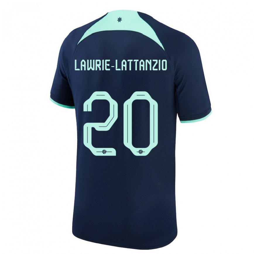 Gyermek Ausztrál Luis Lawrie Lattanzio #20 Sötétkék Idegenbeli Jersey 22-24 Mez Póló