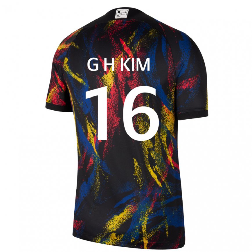 Gyermek Dél-koreai Kim Gyeong Hwan #16 Sokszínű Idegenbeli Jersey 22-24 Mez Póló