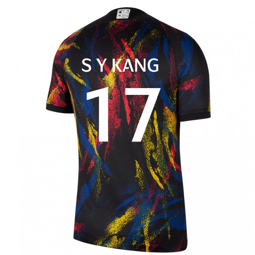 Gyermek Dél-koreai Kang Sang Yun #17 Sokszínű Idegenbeli Jersey 22-24 Mez Póló