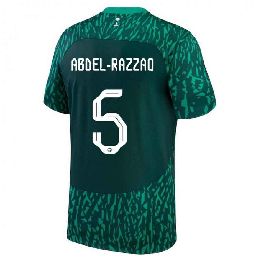 Gyermek Szaúd-arábiai Lana Abdel Razzaq #5 Dark Zöld Idegenbeli Jersey 22-24 Mez Póló