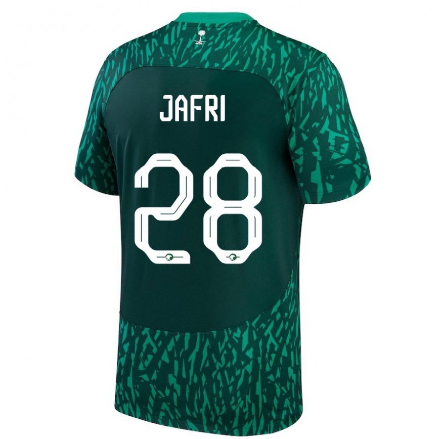 Gyermek Szaúd-arábiai Farah Jafri #28 Dark Zöld Idegenbeli Jersey 22-24 Mez Póló