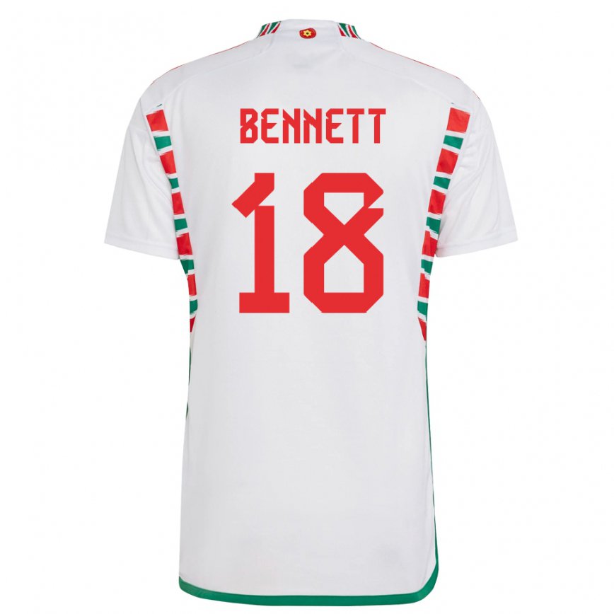 Gyermek Walesi Murphy Bennett #18 Fehér Idegenbeli Jersey 22-24 Mez Póló