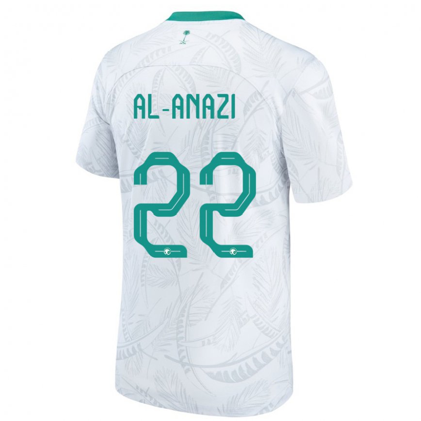 Férfi Szaúd-arábiai Lama Al Anazi #22 Fehér Hazai Jersey 22-24 Mez Póló