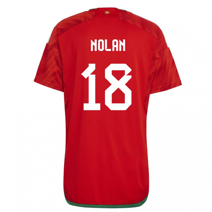 Férfi Walesi Kylie Nolan #18 Piros Hazai Jersey 22-24 Mez Póló