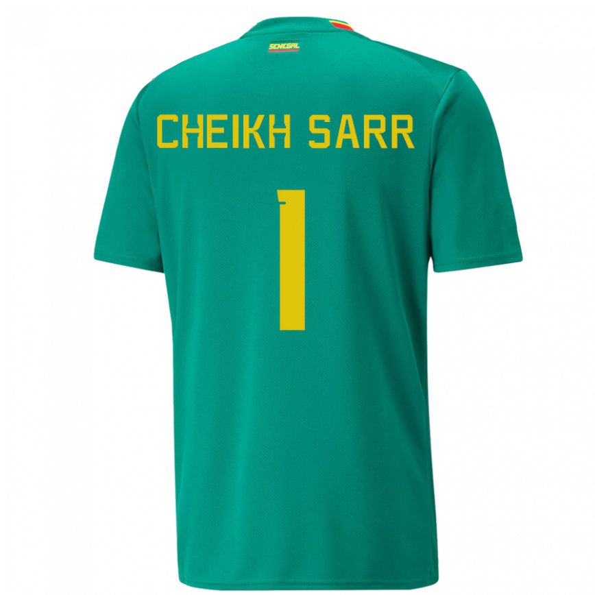 Férfi Szenegáli Cheikh Sarr #1 Zöld Idegenbeli Jersey 22-24 Mez Póló