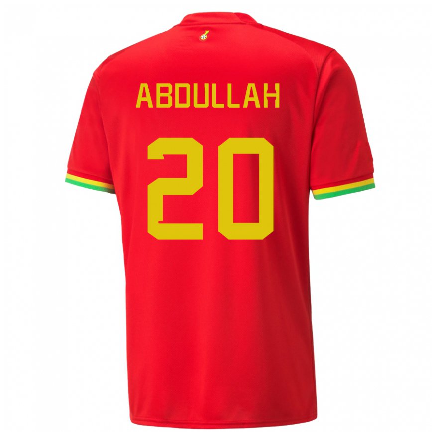 Férfi Ghánai Razak Abdullah #20 Piros Idegenbeli Jersey 22-24 Mez Póló