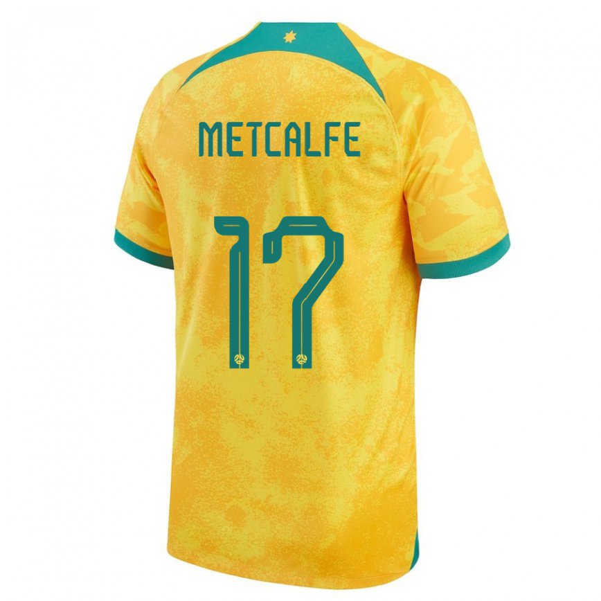 Női Ausztrál Conor Metcalfe #17 Aranysárga Hazai Jersey 22-24 Mez Póló