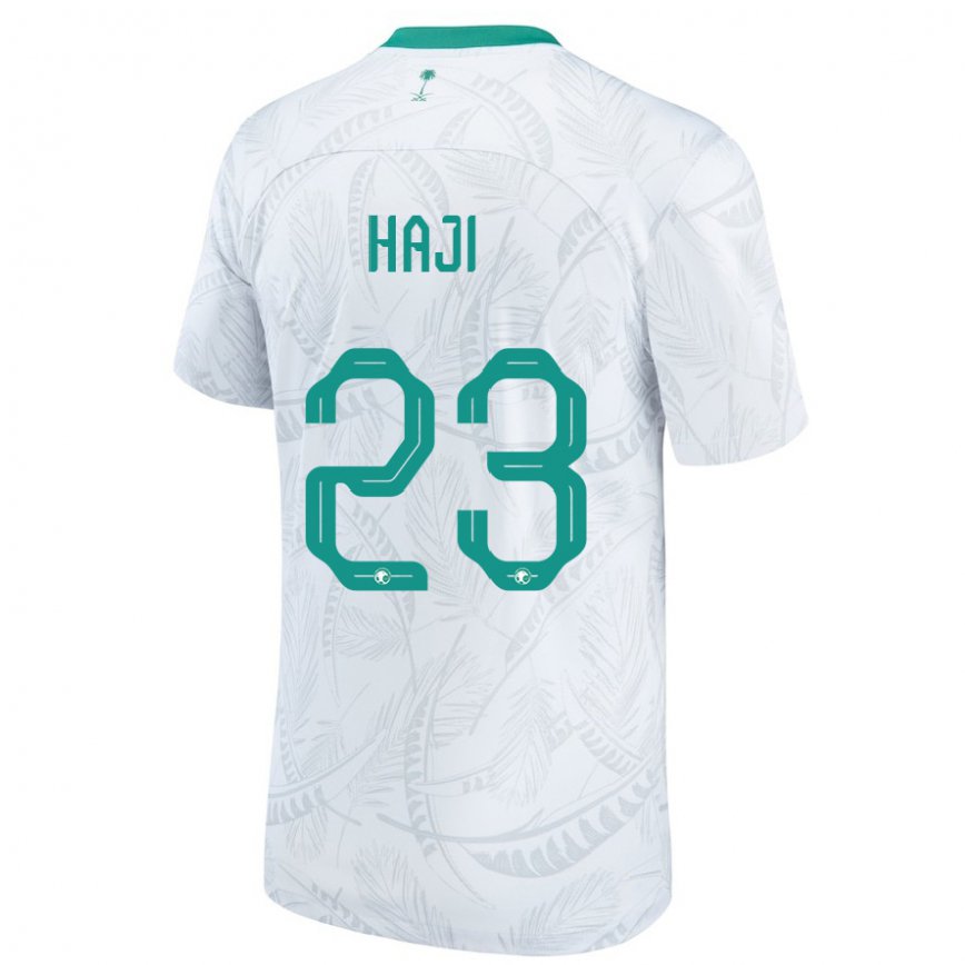 Női Szaúd-arábiai Talal Haji #23 Fehér Hazai Jersey 22-24 Mez Póló