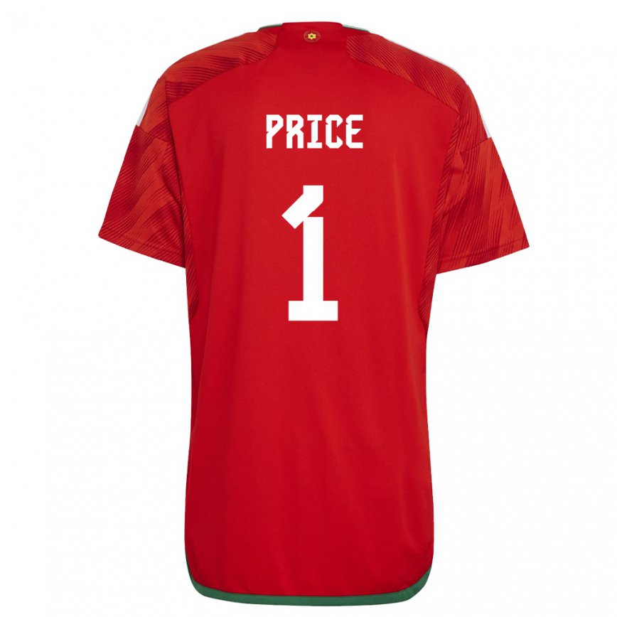 Női Walesi Jo Price #1 Piros Hazai Jersey 22-24 Mez Póló