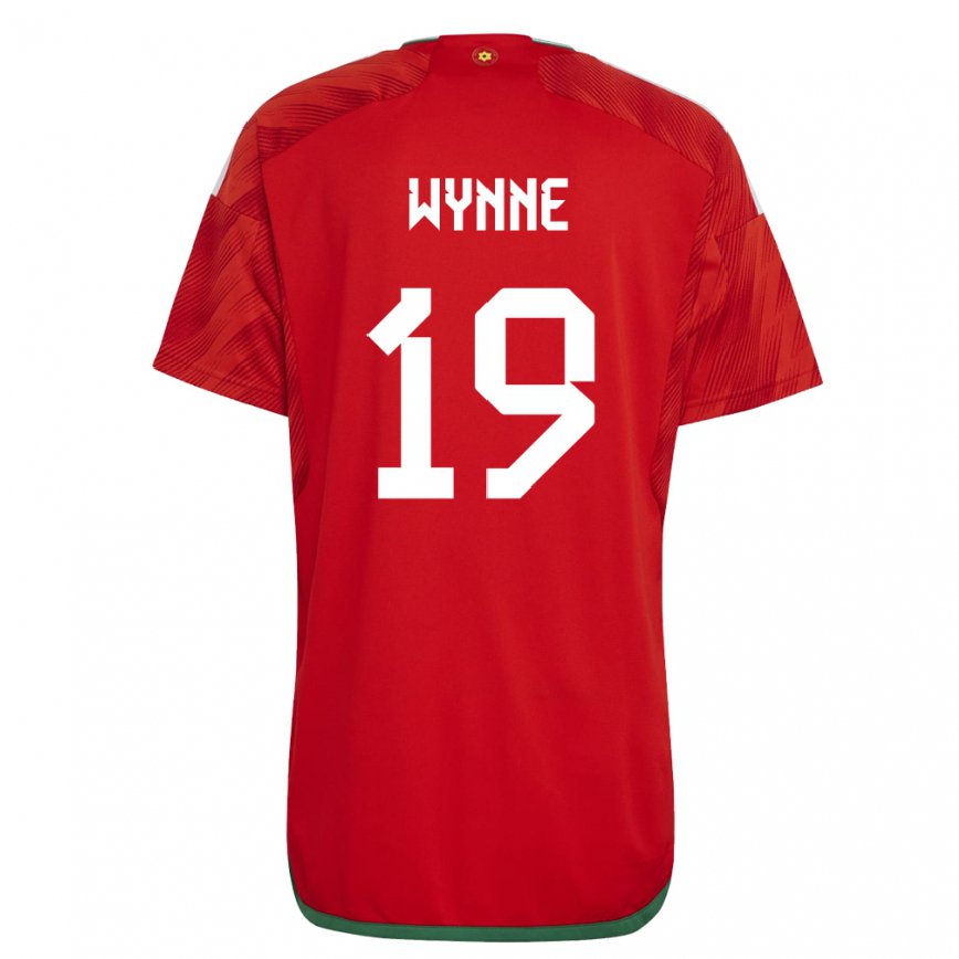 Női Walesi Megan Wynne #19 Piros Hazai Jersey 22-24 Mez Póló