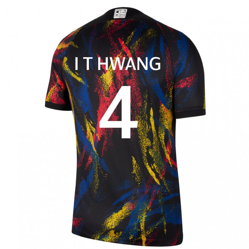 Női Dél-koreai Hwang In Taek #4 Sokszínű Idegenbeli Jersey 22-24 Mez Póló