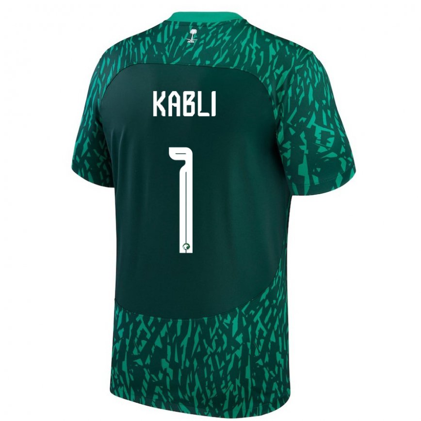 Női Szaúd-arábiai Bader Kabli #1 Dark Zöld Idegenbeli Jersey 22-24 Mez Póló