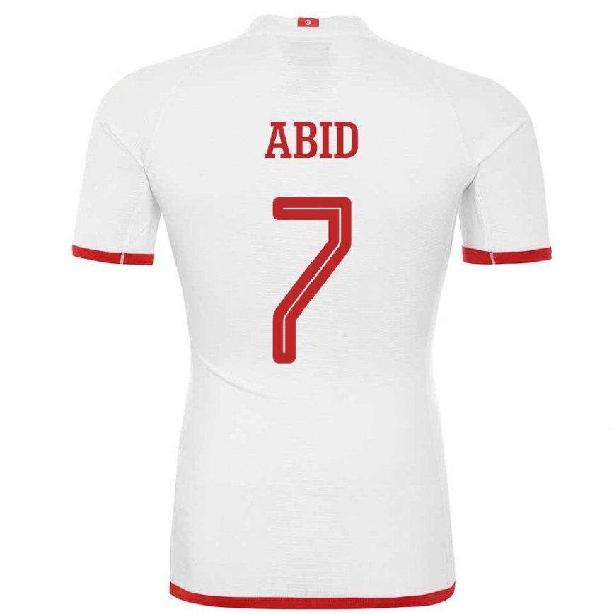 Női Tunéziai Aziz Abid #7 Fehér Idegenbeli Jersey 22-24 Mez Póló