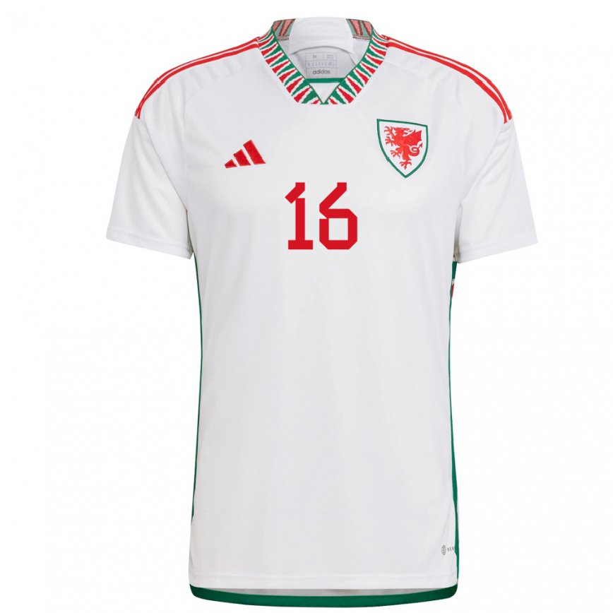 Női Walesi Harry Jewitt White #16 Fehér Idegenbeli Jersey 22-24 Mez Póló