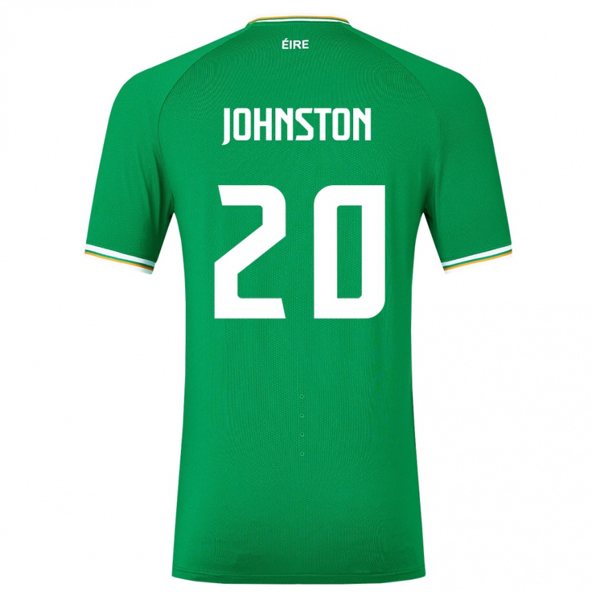 Gyermek Labdarúgás Ír-Sziget Mikey Johnston #20 Zöld Hazai Jersey 24-26 Mez Póló Ing