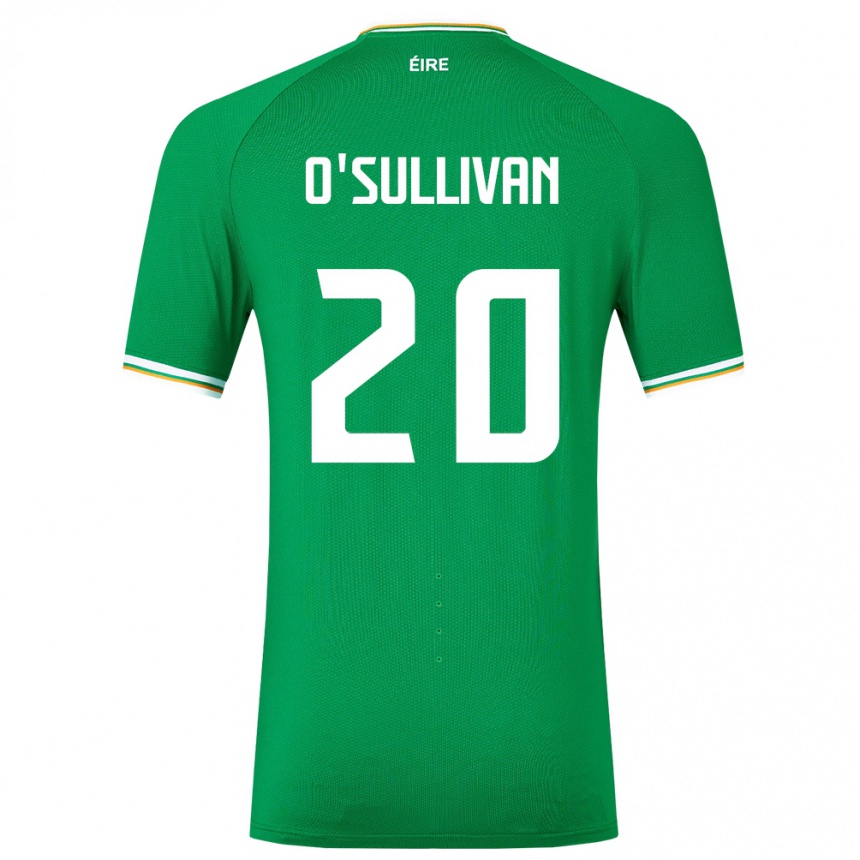 Gyermek Labdarúgás Ír-Sziget Cathal O'sullivan #20 Zöld Hazai Jersey 24-26 Mez Póló Ing