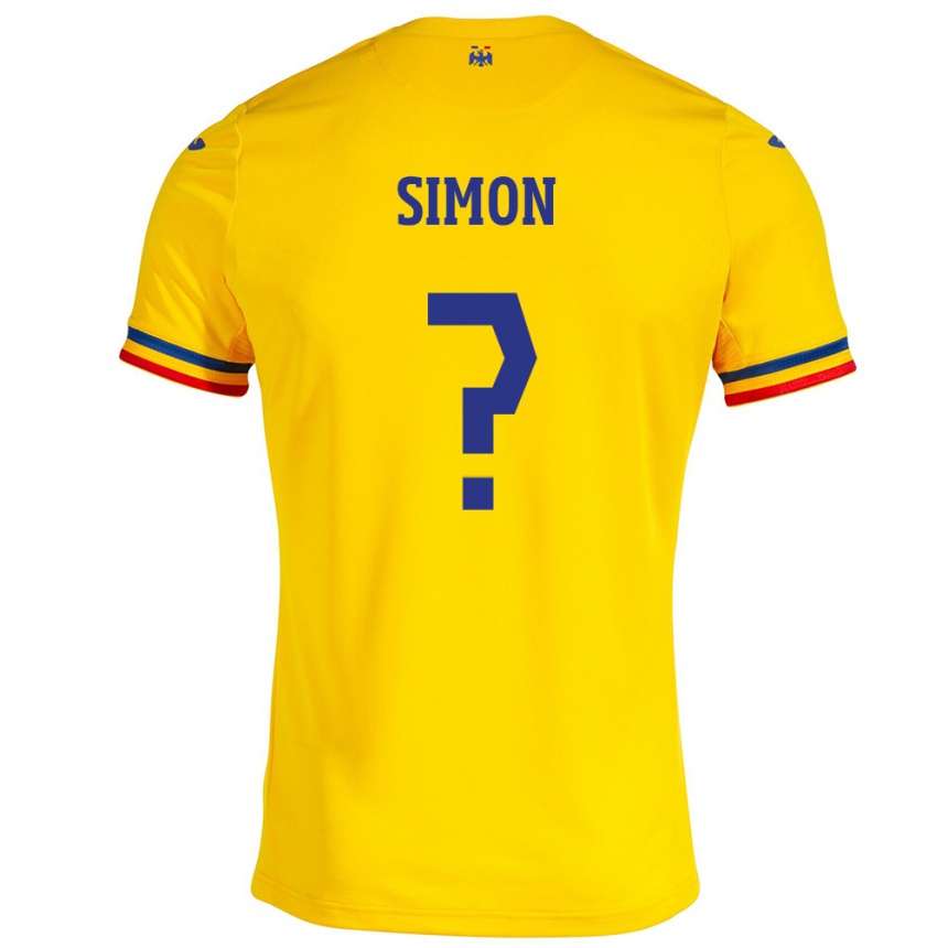 Gyermek Labdarúgás Románia Mate Simon #0 Sárga Hazai Jersey 24-26 Mez Póló Ing