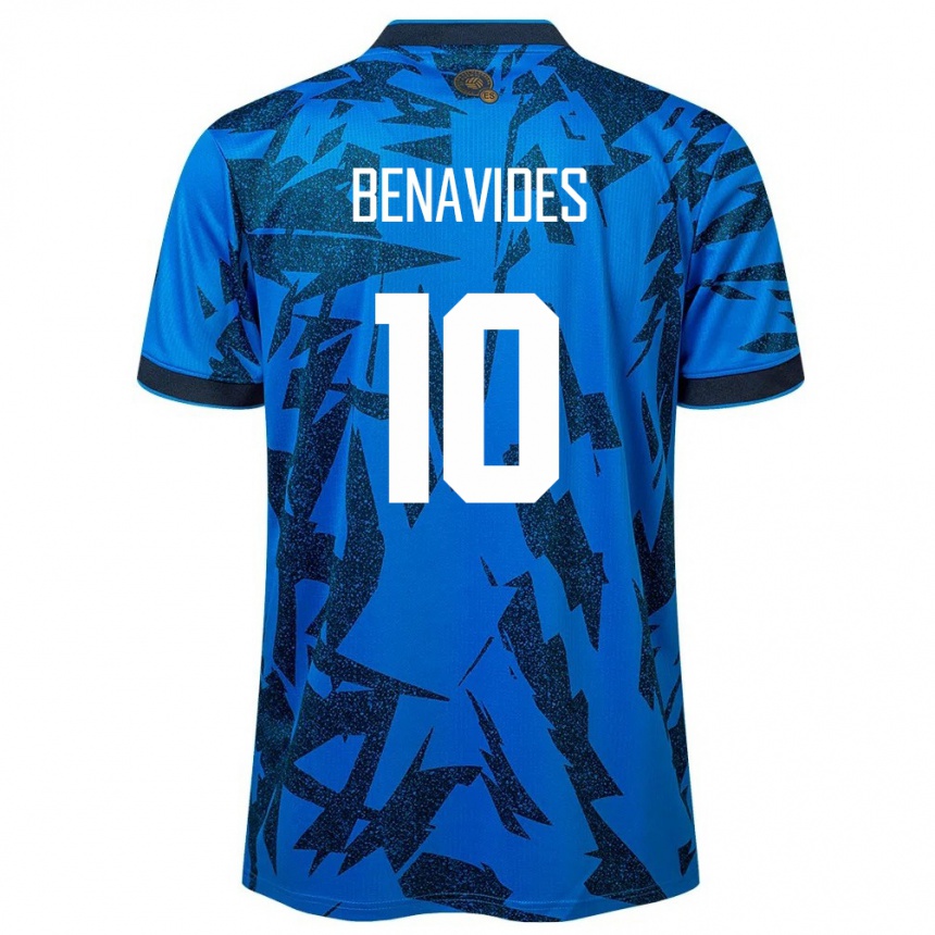 Gyermek Labdarúgás Salvador Matthew Benavides #10 Kék Hazai Jersey 24-26 Mez Póló Ing