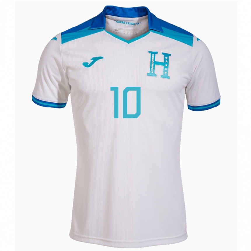 Gyermek Labdarúgás Honduras Antony García #10 Fehér Hazai Jersey 24-26 Mez Póló Ing