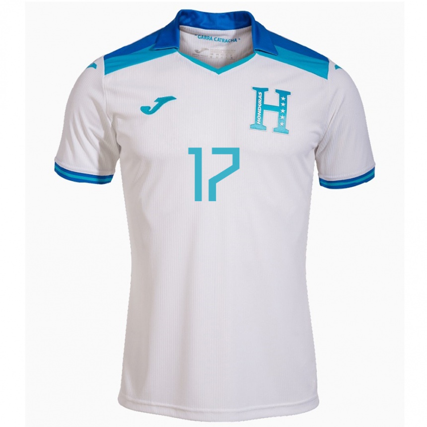 Gyermek Labdarúgás Honduras Johana Espinal #17 Fehér Hazai Jersey 24-26 Mez Póló Ing