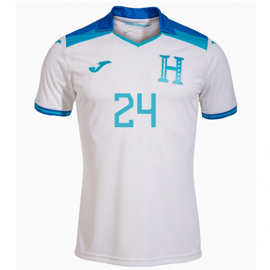 Gyermek Labdarúgás Honduras Daniel Carter #24 Fehér Hazai Jersey 24-26 Mez Póló Ing